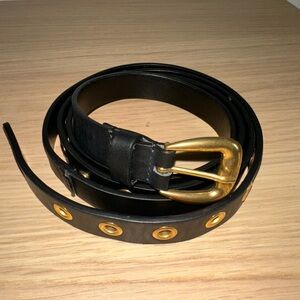 Maje Black Leather Belt